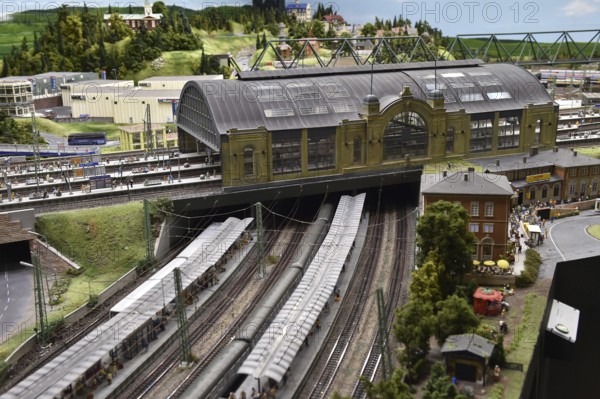 Dammtor Hamburg railway station in Miniatur Wunderland Hamburg, Germany, Europe