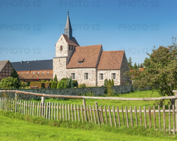 The Romanesque village church of Wiepke, Romanesque Road, Saxony-Anhalt, Germany, Europe