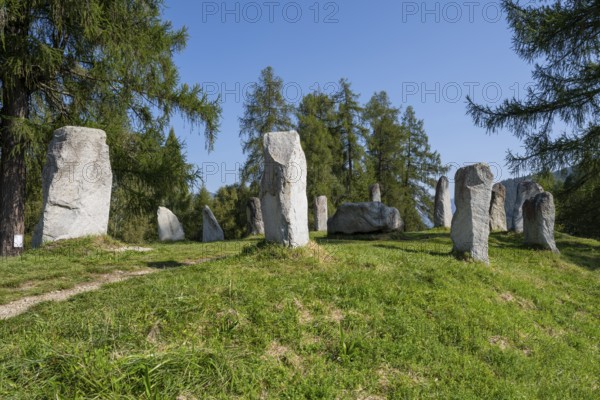 Stone circle on the Pfarrhügel, Seefeld, Tyrol, Austria, Europe