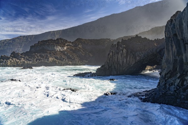 The Vucan coast at Charco los Sargos, El Hierro, Canary Islands, Spain, Europe