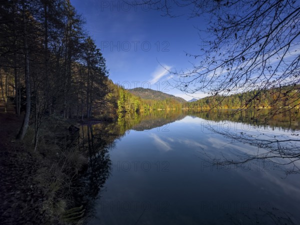 Autumn atmosphere at Hechtsee lake near Kufstein, Tyrol, Austria, Europe