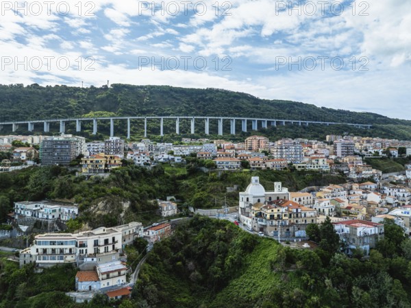 Pizzo from a drone, Calabria, Italy, Europe