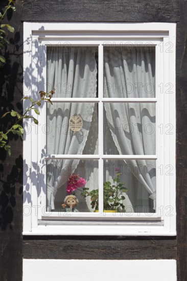Window, Sandman, Hildesheim, Lower Saxony, Germany, Europe