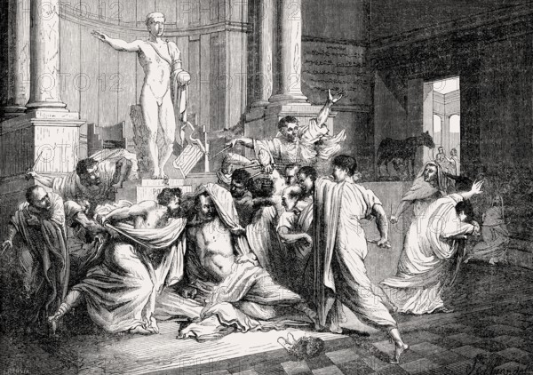 Death of Gaius Julius Caesar, 100, 44 BC, Roman statesman