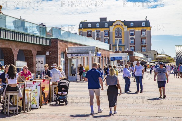 Promenade of Westerland, behind Hotel Miramar, Island Sylt, Germany, Europe