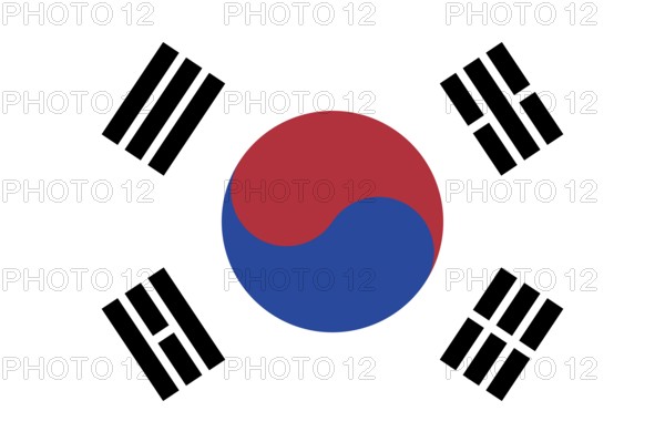 Flag of South Korea, Vector illustration
