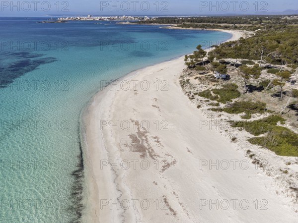 Es Carbo beach, Virgin sand beach without people, Ses Salines, Mallorca, Balearic Islands, Spain, Europe