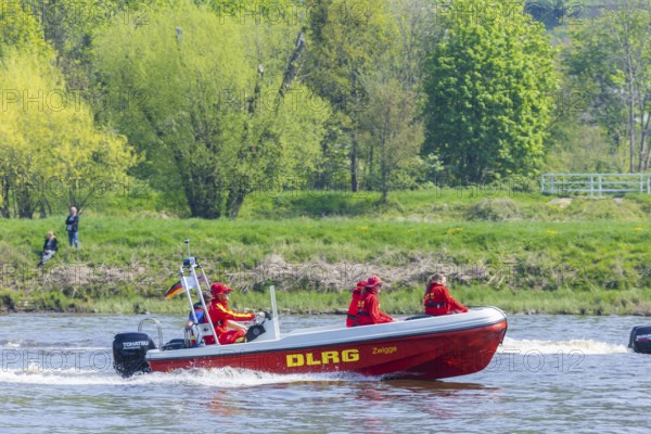 Rescue boat of the DLRG