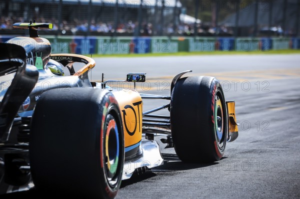 MELBOURNE, AUSTRALIA, APRIL 10: Lando Norris of McLaren F1 Team before the start of the 2022 Australian Formula 1 Grand Prix on 10th April 2022