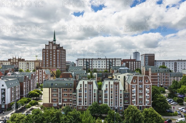 View of the Hanseatic city of Rostock