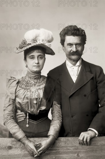 Johann and Adele Strauss at Bad Ischl, 1895, by Rudolf Krziwanek, digitally edited