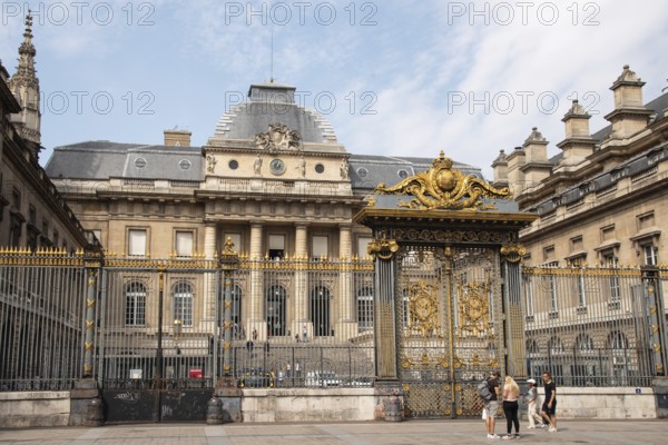Paris, France. August 2022. Conciergerie and Tour d'Horloge Palais Justice in Paris