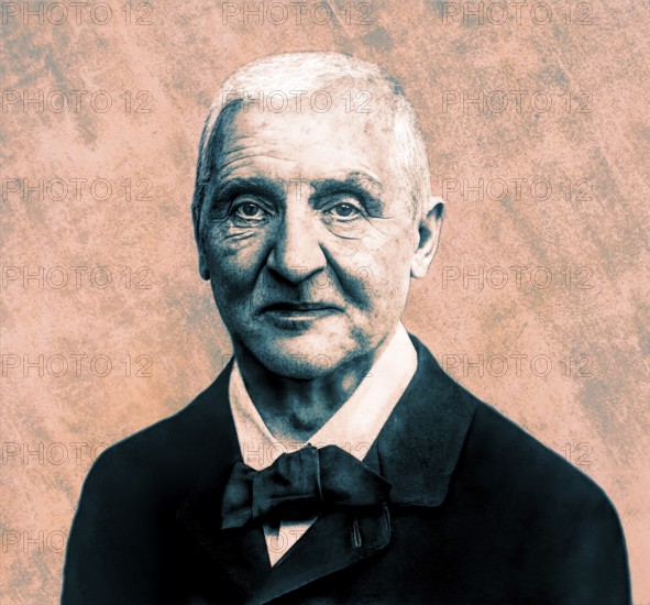Portrait of Josef Anton Bruckner, 1824 – 1896, Austrian composer and organist, digital edited according to a photograph by Anton Huber, 1890
