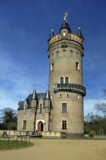 Flatow Tower, Babelsberg Palace Park, Potsdam, Brandenburg, Germany, Europe