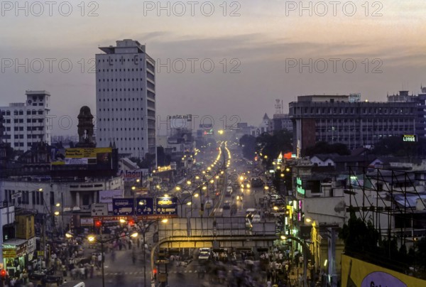 Anna Salai or Mount road in Chennai, Tamil Nadu, India, Asia