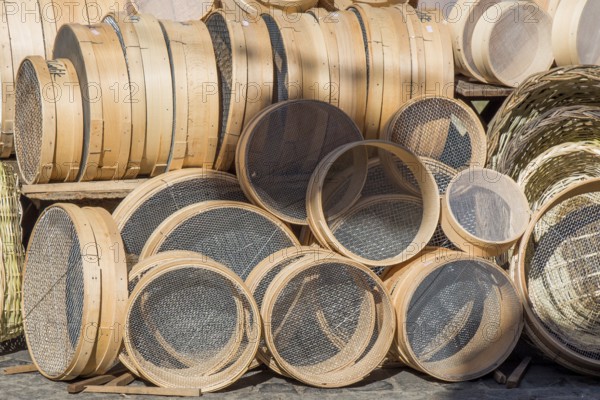 Traditional type sieve made of wood