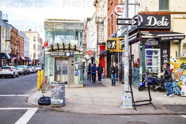 Bedford Avenue is the lifeline of Williamsburg, the hip neighbourhood of Brooklyn, New York City, USA, North America
