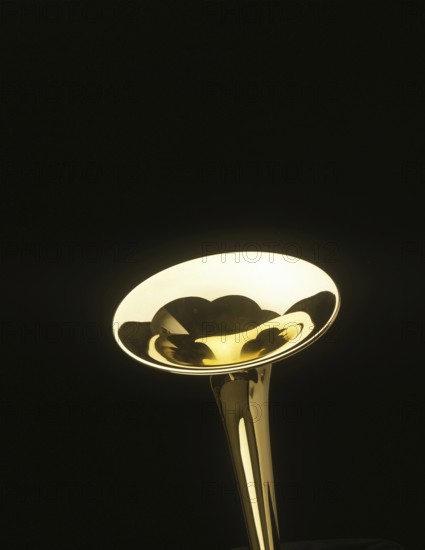 VALVE TROMBONE AGAINST BLACK BACKGROUND