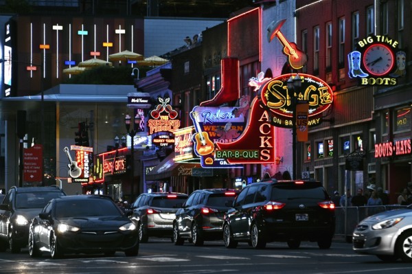 Neon signs on Broadway, Nashville, Tennessee, United States of America