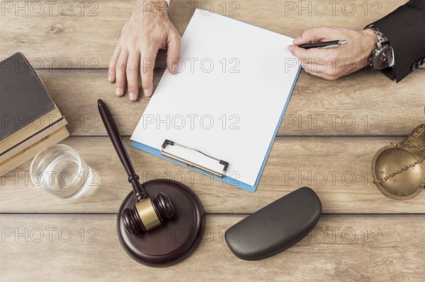 Lawyer filling document. Resolution and high quality beautiful photo