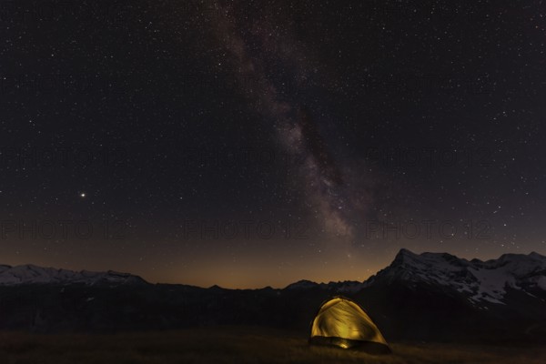 Milky Way over the tent