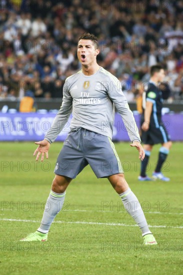 MELBOURNE, AUSTRALIA, JULY 24: Cristiano Ronaldo scores for Real Madrid in match 3 of the 2015 International Champions Cup
