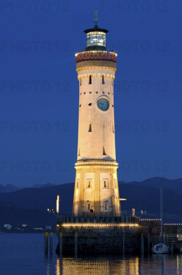 Harbour entrance, lighthouse, Lindau, Lake Constance, Bavaria, Germany, Europe
