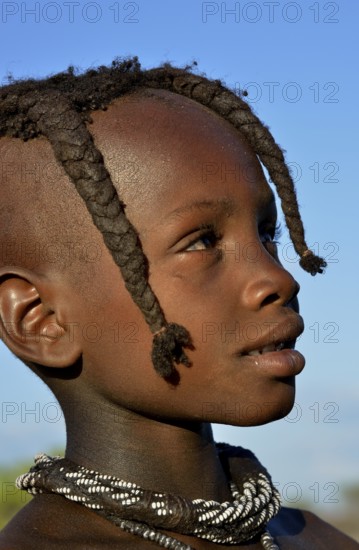 Himba girl, portrait, Omohanja, Kaokoland, Kunene, Namibia, Africa