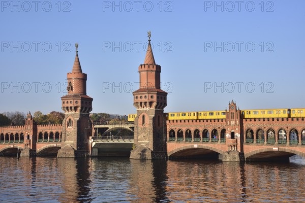 The Oberbaum Bridge over the Spree in Berlin-Friedrichshain, Berlin, Germany, Europe
