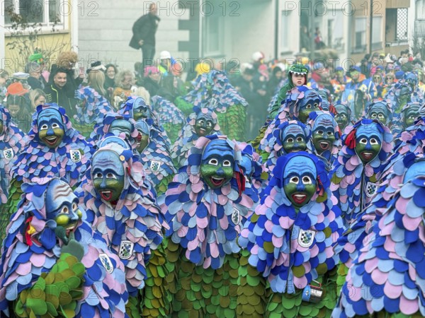 Hofener Scillamännle at the big carnival parade, Hofen, Stuttgart, Baden-Württemberg, Germany, Europe