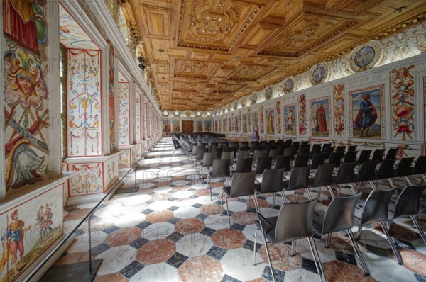 Spanish Hall, High Castle, the Renaissance Castle Ambras, interior view, Innsbruck, Tyrol, Austria, Europe