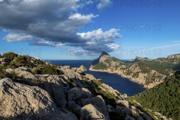 Viewpoint Mirador Es Colomer, Cap Formentor peninsula, Serra de Tramuntana, Majorca, Balearic Islands, Spain, Europe
