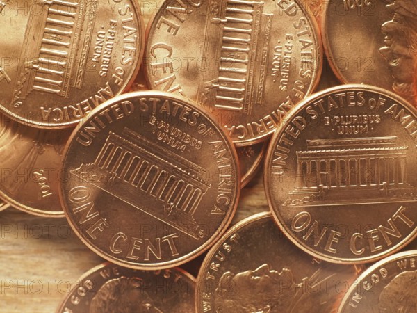 1 cent coins, United States, North America