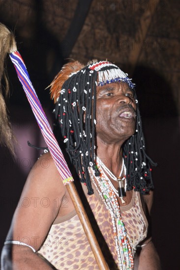 Xhosa medicine man, Xhosa Wish Doctor, Wild Coast, Eastern Cape, South Africa, Africa