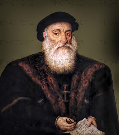 Vasco da Gama, c. 1460s – 1524, Portuguese explorer, digitally edited