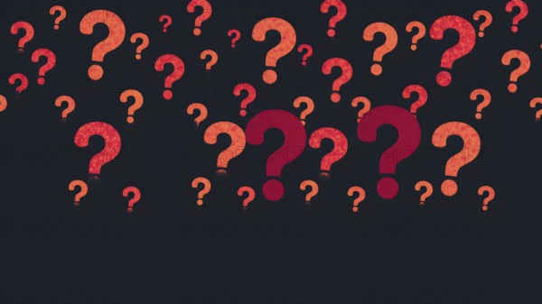 Innovation and new ideas concept with Question Mark, AI generated