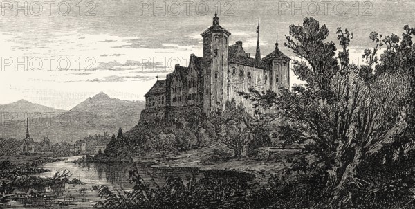Jagsthausen Castle, Jagsthausen, district of Heilbronn, Baden-Württemberg, Germany, Europe