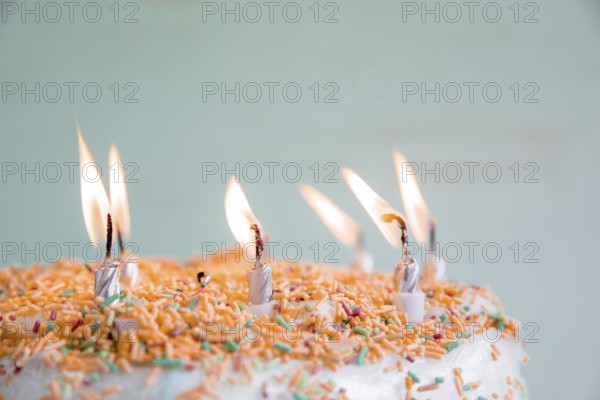 Pastel color birthday cake