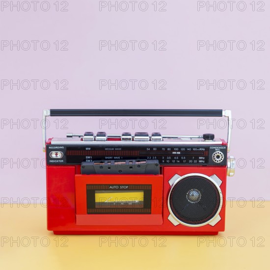 Front view music concept with radio