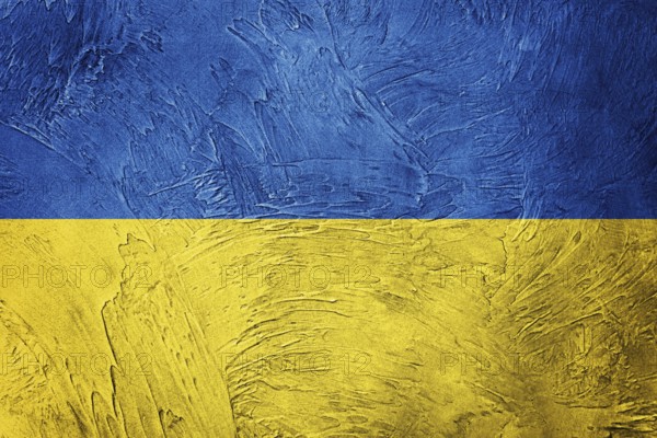 Grunge Ukraine flag. Ukraine flag with grunge texture