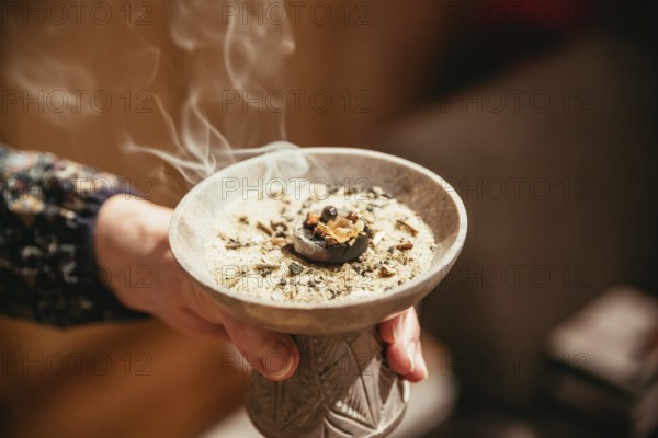 Christmas and New Years Ritual: Traditional (esoteric) incense, smoke