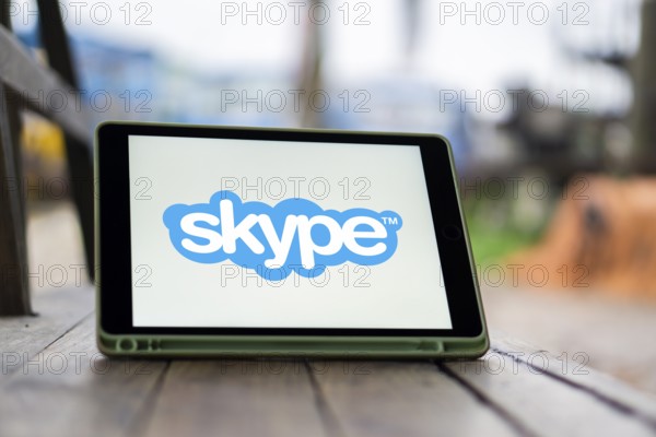 Skype Mobile Logo on smartphone