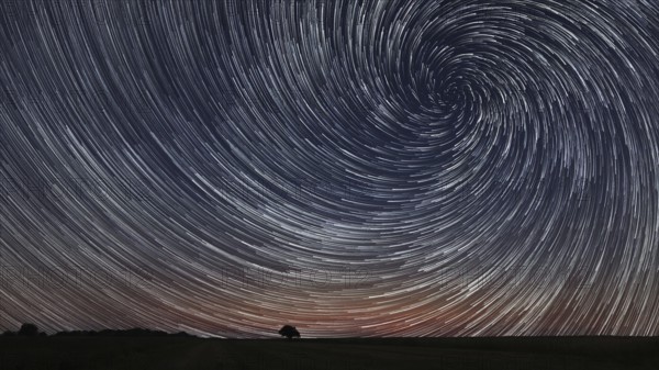 Star Trails over Night sky. Night sky startrails
