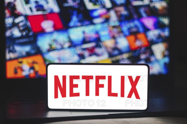 April 29, 2024, Brazil. In this photo illustration, the Netflix logo is displayed on a smartphone screen