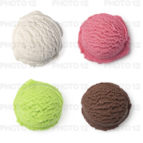 ice cream ball isolated on white background