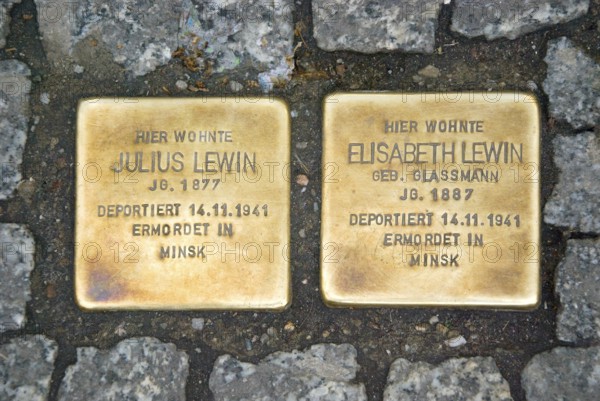 Stolpersteine in Berlin germany remembering jewish victims