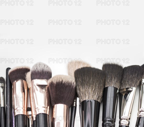 Make up brushes plain background