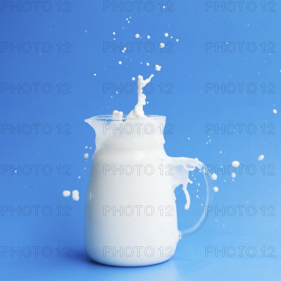 Glass jar full milk. Resolution and high quality beautiful photo
