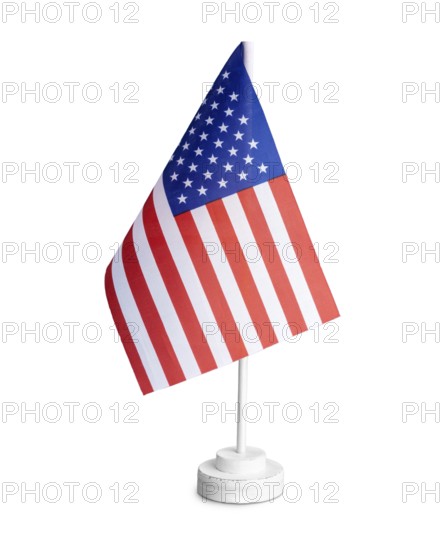 USA american table flag isolated on white background