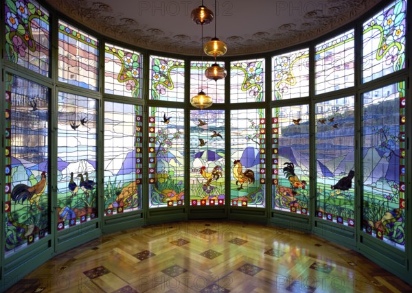 Barcelona. Catalonia. Spain. The Casa Lleo Morera is a building designed by noted modernisme architect Lluis Domènech i Montaner